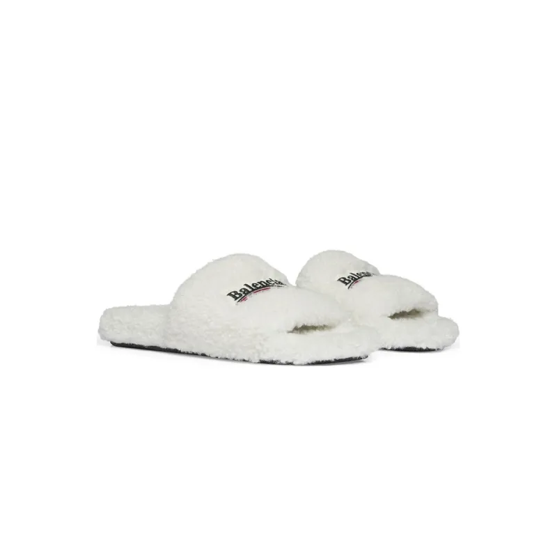 Balenciaga Furry Slide Black