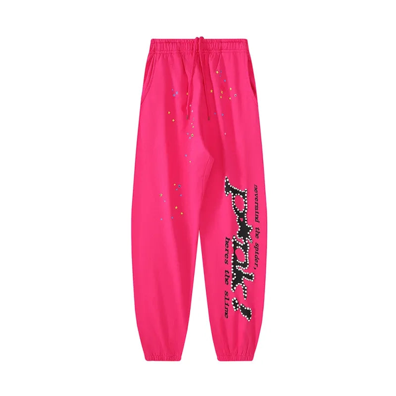 PINK SP5DER CONFORTABLE 100% COTTON PANTS
