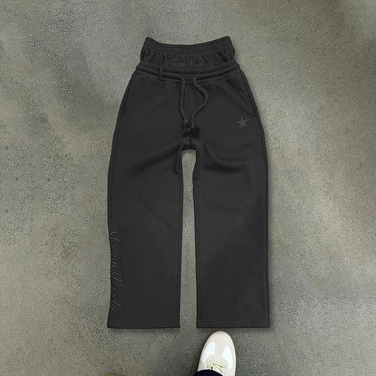 BLACK 100% COTTON BLACK COMFARTABLE SWEATPANTS