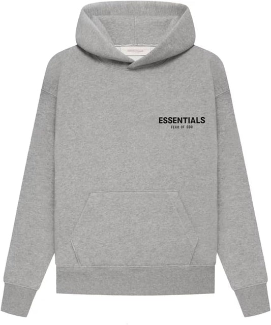 GREY ESSENTIALS HOODIE AND SHORTS