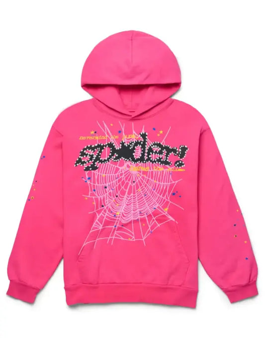Sp5der P*NK Hoodie Pink