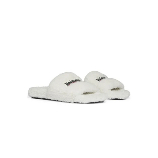 Balenciaga Furry Slide Black