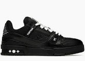 BLACK LEATHER LV TRAINERS